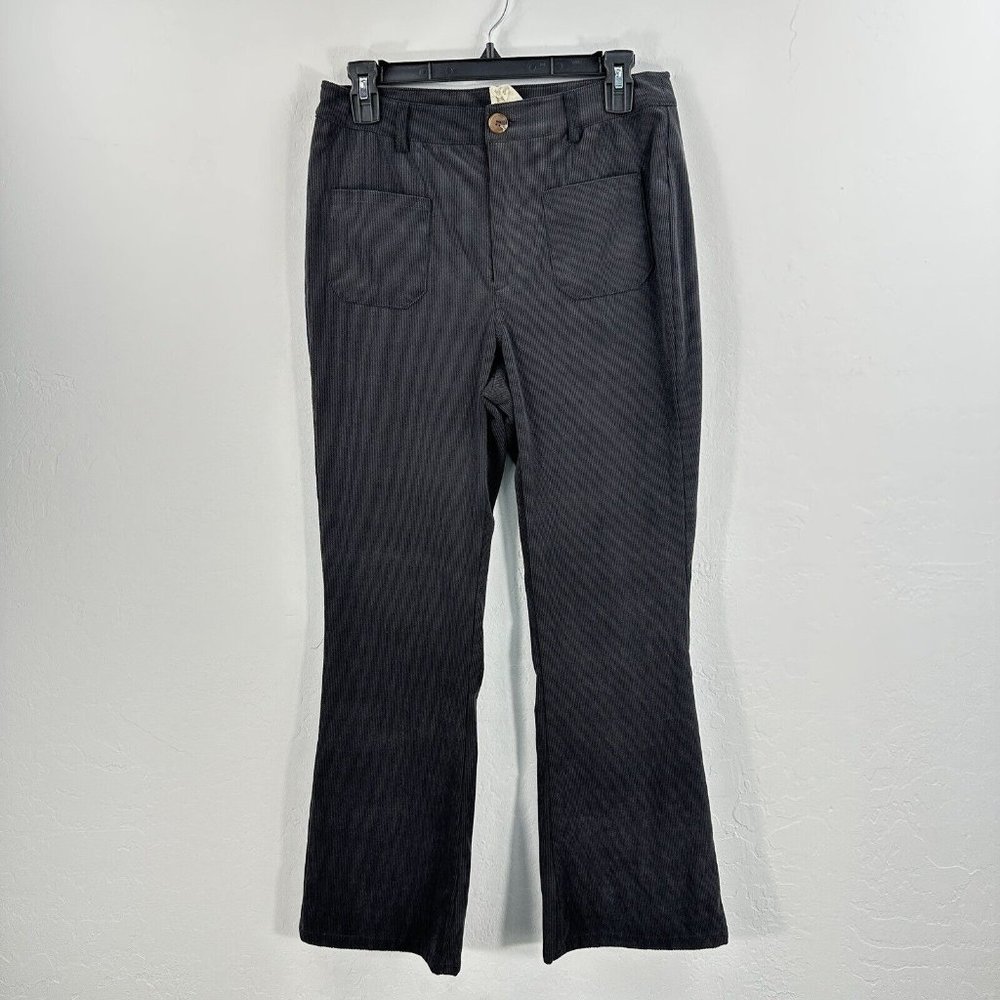 Harper Heritage Women’s Corduroy Pants‎ M Bootcut Leg Gray Pockets